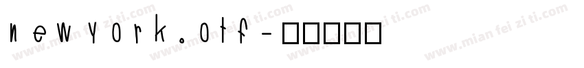 new york.otf字体转换